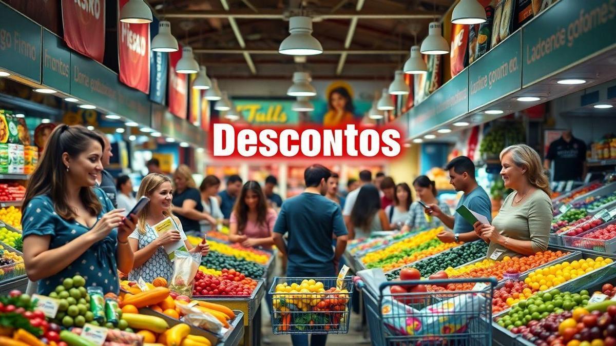 Aproveitando promoções e descontos no mercado Aproveitando promoções e descontos no mercado